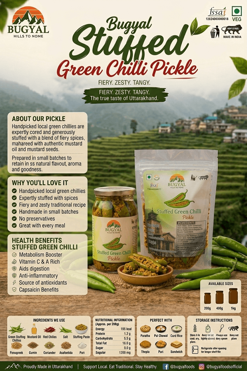 Stuffed Green Chilli Pickle