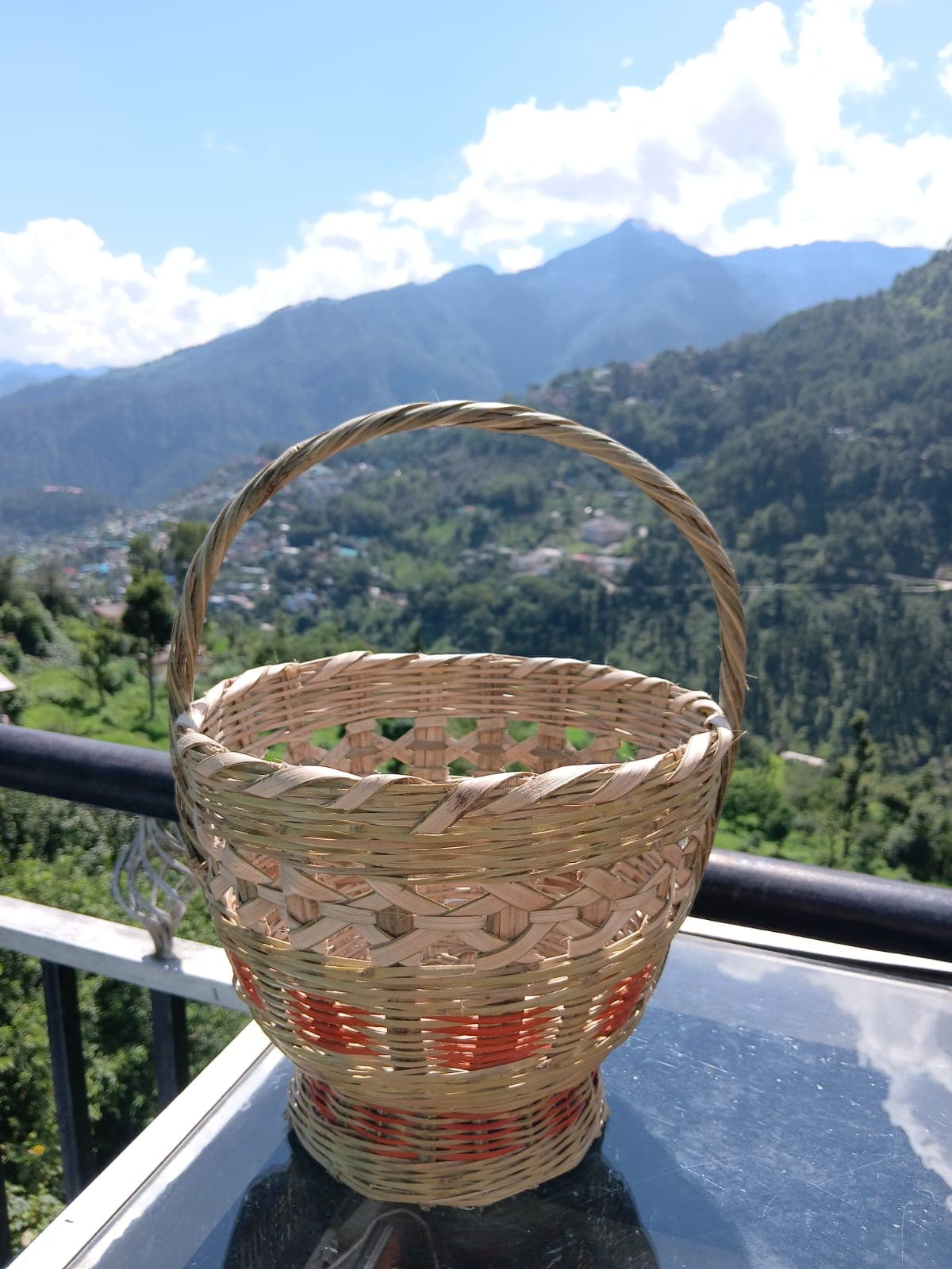 Handmade Bamboo Flower Basket – Uttarakhand - image 1